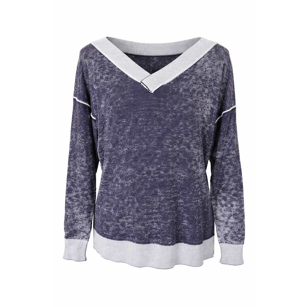 Sundance Relaxed Fit Washed Style V-neck Tunic Sweater Top Size M